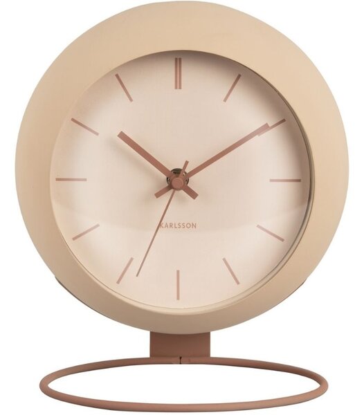 Present time Pískově hnědé kovové stolní hodiny Haleen 21 cm