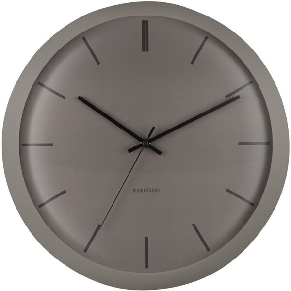 Present time Šedé kovové nástěnné hodiny Mathias 40 cm