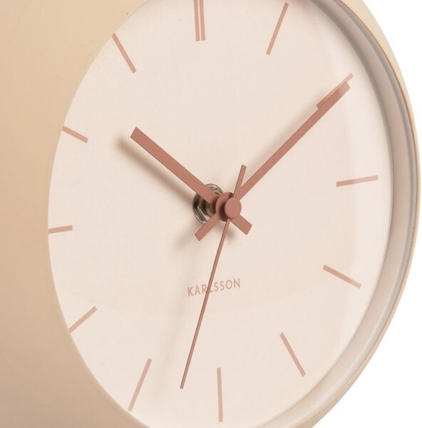 Present time Pískově hnědé kovové stolní hodiny Haleen 21 cm