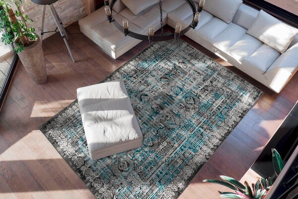 VINTAGE KOBEREC, 200/290 cm, modrá Kayoom - Online Only koberce & rohožky, Online Only