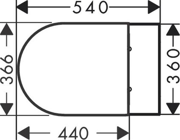 HANSGROHE 60292450 Závěsný WC set EluPura S 540 mm