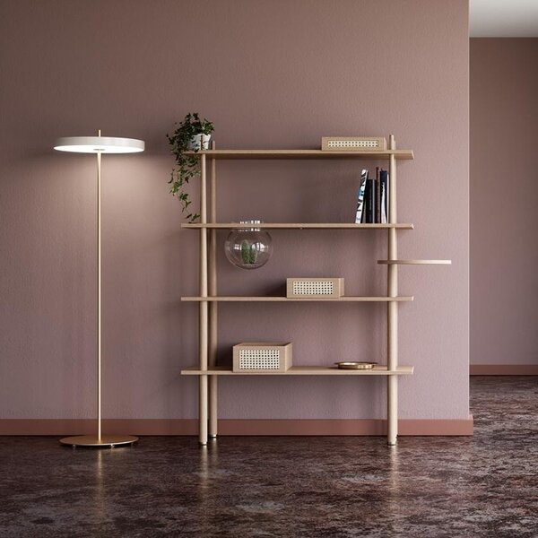 Krémově bílá kovová stojací lampa UMAGE ASTERIA 150 cm