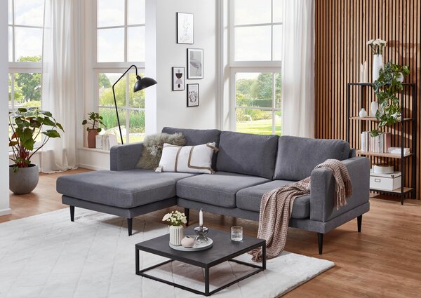 ROHOVÁ SEDAČKA, textil, šedá Carryhome - Sedací soupravy, Online Only