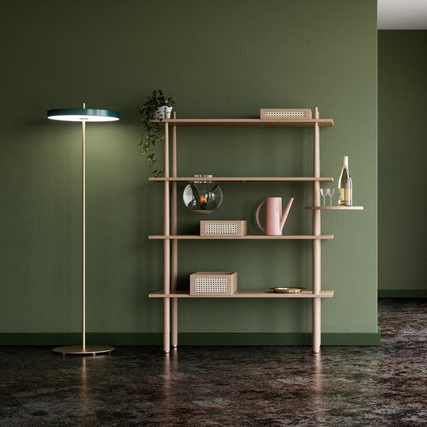 Tmavě zelená kovová stojací lampa UMAGE ASTERIA 150 cm