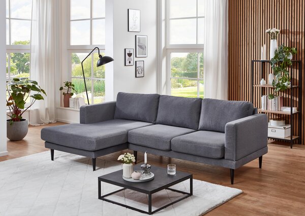 ROHOVÁ SEDAČKA, textil, šedá Carryhome - Sedací soupravy, Online Only