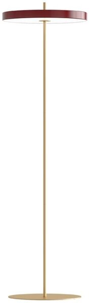 Vínově červená kovová stojací lampa UMAGE ASTERIA 150 cm