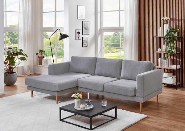 ROHOVÁ SEDAČKA, textil, světle šedá Carryhome - Sedací soupravy, Online Only