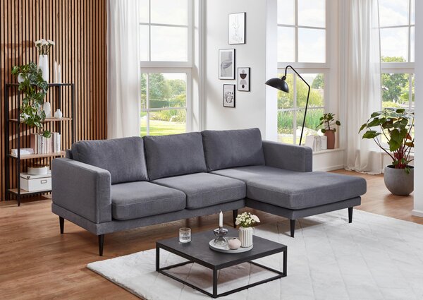 ROHOVÁ SEDAČKA, textil, šedá Carryhome - Sedací soupravy, Online Only
