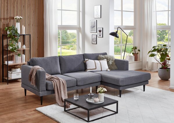 ROHOVÁ SEDAČKA, textil, šedá Carryhome - Sedací soupravy, Online Only