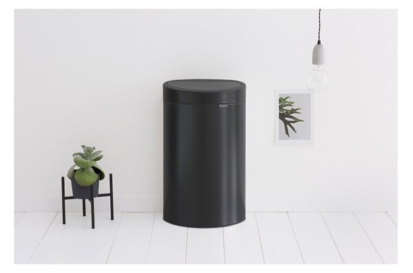 Matně černý dotykový ocelový odpadkový koš 40 l Touch Bin – Brabantia