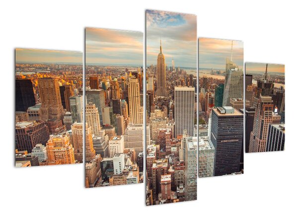 Moderní obraz do bytu - mrakodrapy (150x105cm)