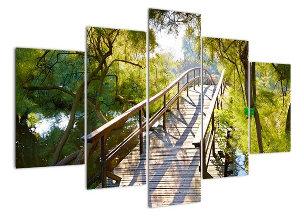 Moderní obraz - most přes vodu (150x105cm)