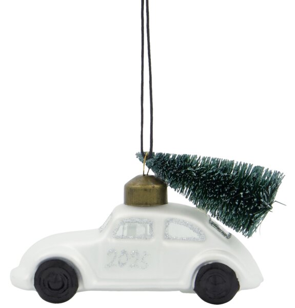 House Doctor Skleněná ozdoba Car - White HD392