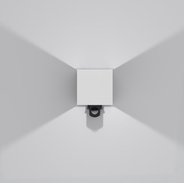 Brilagi - LED Venkovní nástěnné svítidlo se senzorem CUBE LED/6W/230V šedá IP65