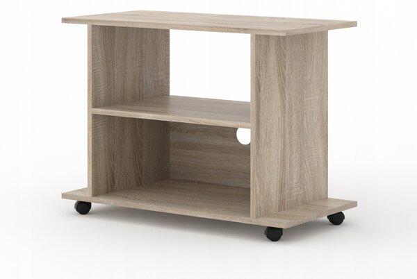 TV stolek na kolečkách YOGI 80 cm dub sonoma