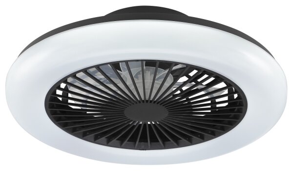 Brilliant -LED Stm stropní svítidlo s ventilátorem MONTERO LED/20W/230V černá+DO