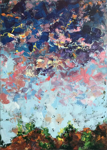 Ručně malovaný obraz od Yuliie Stepanova - "Nebe", rozměr: 50 x 70 cm