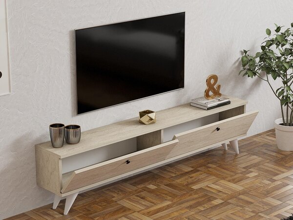 TV stolek/skříňka Parid (travertin). Akce -26%