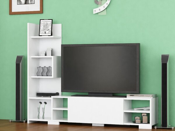 Obývací stěna Perla set (bílá). Akce -21%