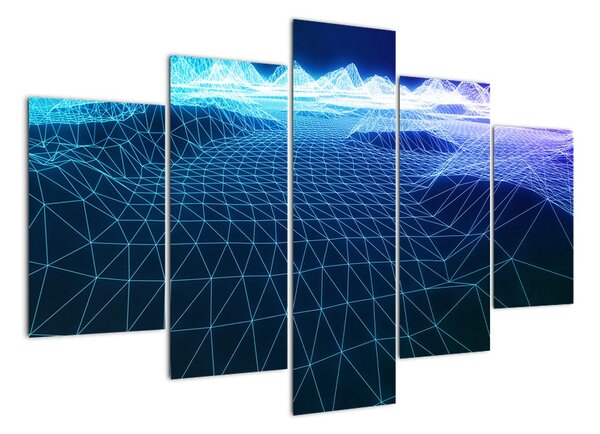 Digitální svět - moderní obraz do bytu (150x105cm)