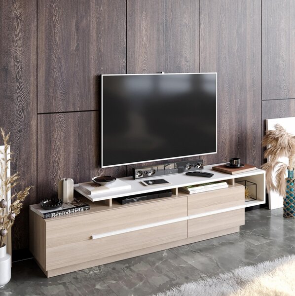 TV stolek/skříňka Pria (cordoba + bílá). Akce -26%