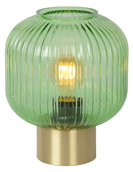 LUCIDE Stolní retro lampa Malot Green Ø 20 cm