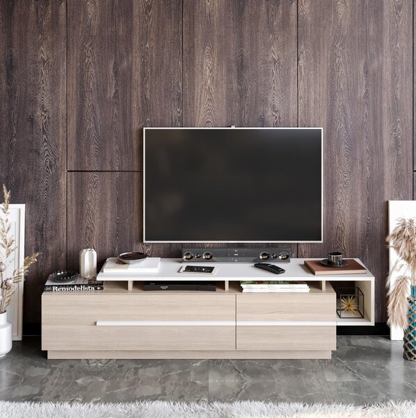 TV stolek/skříňka Pria (cordoba + bílá). Akce -26%
