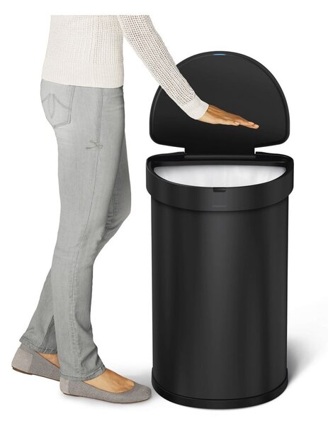 Bezdotykový odpadkový koš z nerezové oceli 45 l – simplehuman