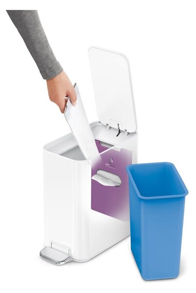 Pedálový ocelový odpadkový koš 5 l – simplehuman