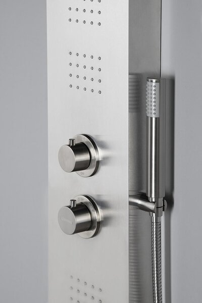 Sapho Sapho, PRESTIGE sprchový panel s termostatem. baterií 200x1400 mm, nerez, WN337