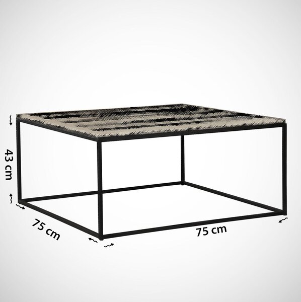 Konferenční stolek Poline (bílá + černá)