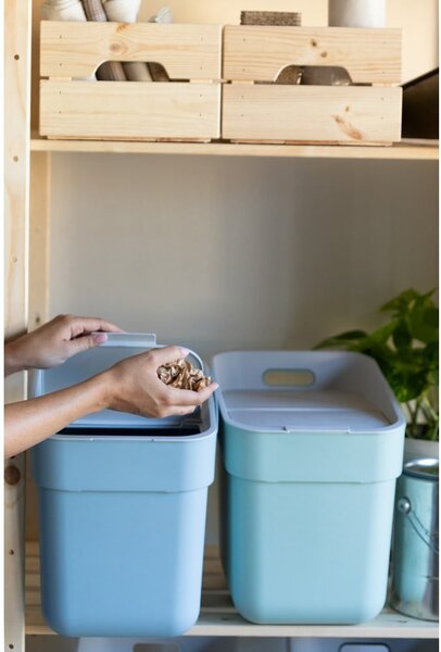 Bílý odpadkový koš na tříděný odpad z recyklovaného plastu 20 l Ready To Collect – Curver