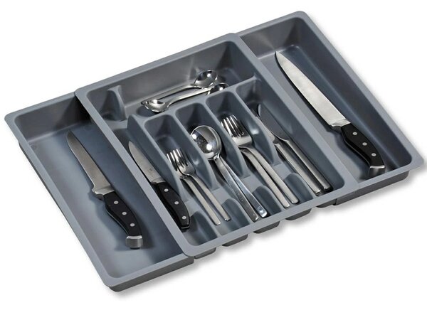 Plastový kuchyňský organizér Loft Grey, 50x38 cm