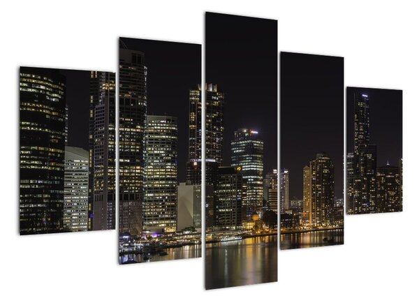 Obraz nočního velkoměsta (150x105cm)