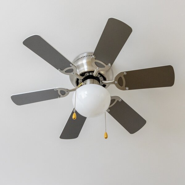 ZEVENTI - Stropní ventilátor GALDANA 1xE27/60W/230V šedá/bílá