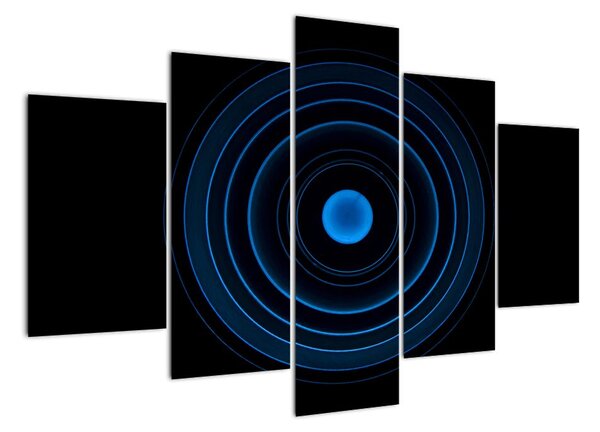 Modré kruhy - obraz (150x105cm)