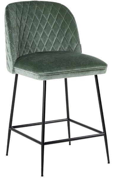 Světle zelená sametová barová židle Richmond Pullitzer 69 cm