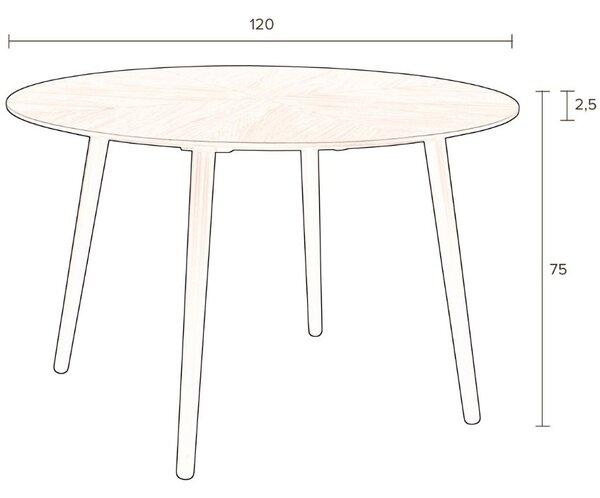 -25 % Dny MOMENTI– Ořechový jídelní stůl DUTCHBONE Clover 120 cm