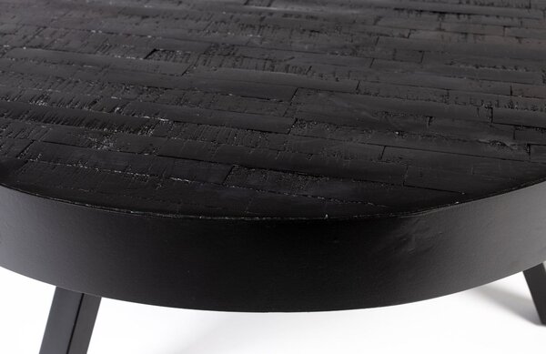 -25 % Dny MOMENTI– White Label Černý teakový konferenční stolek WLL Suri 74 cm