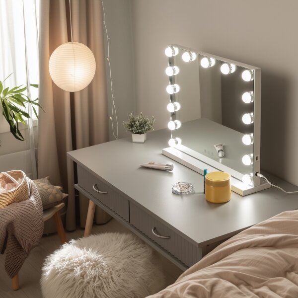 Brilagi - LED Stmívatelné make-up zrcadlo HOLLYWOOD LED/15W/230V 3000/4000/6500K