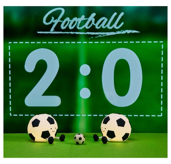 Dětská noční lampa FOOTBALL černá/bílá