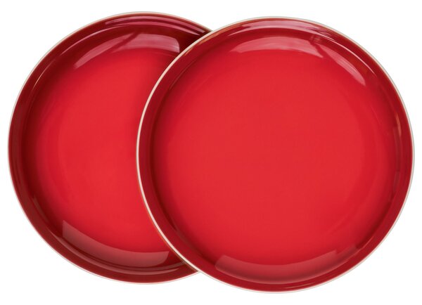ERNESTO® Sada nádobí, 2dílná (červená, sada talířů) (100343162002)