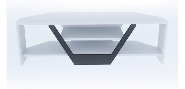 TV stolek/skříňka Sarra (bílá + černá). Akce -23%
