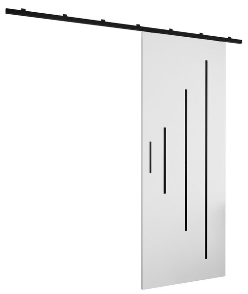 Posuvné dveře s černým úchytem PERDITA 3 - 80 cm, bílé