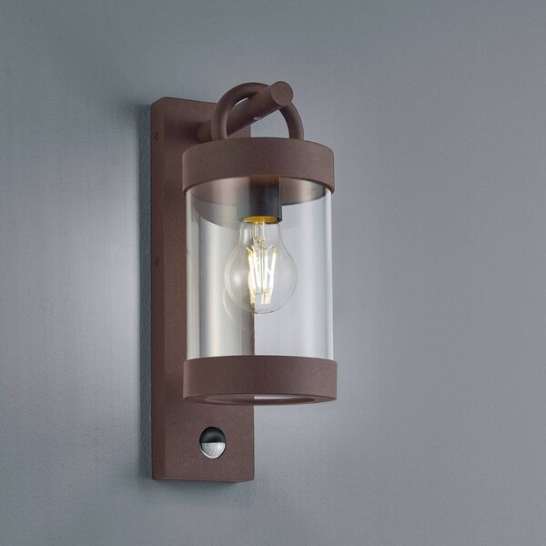 Trio Lighting Venkovní nástěnné Sambesi senzor soumraku, rezavá, Hnědá / rez, Hliník, Moderní, Lucerna