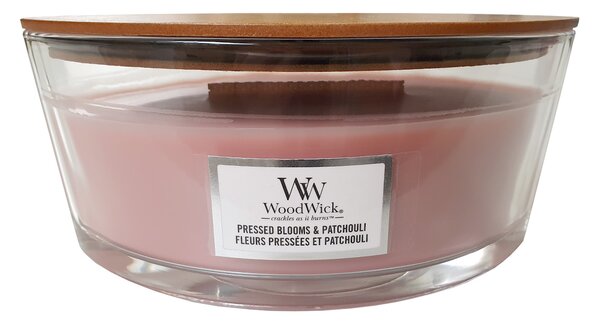 Vonná svíčka WoodWick loď, Pressed Blooms & Patchouli