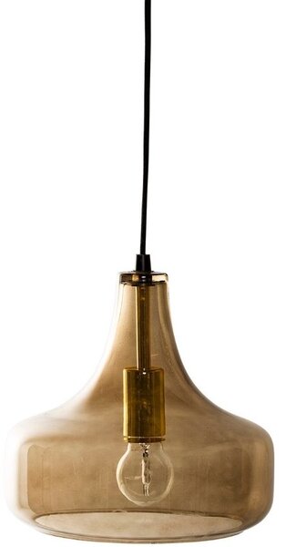 Hnědé skleněné závěsné světlo Bloomingville Yuser 25,5 cm