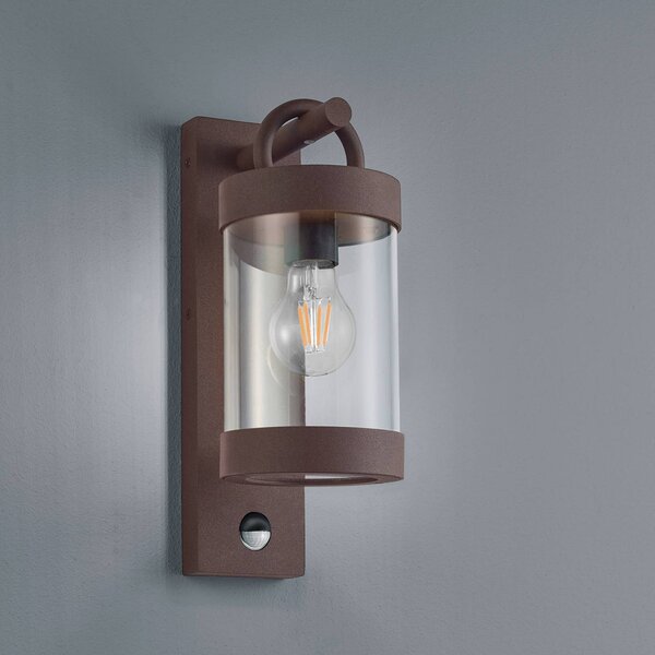 Trio Lighting Venkovní nástěnné Sambesi senzor soumraku, rezavá, Hnědá / rez, Hliník, Moderní, Lucerna
