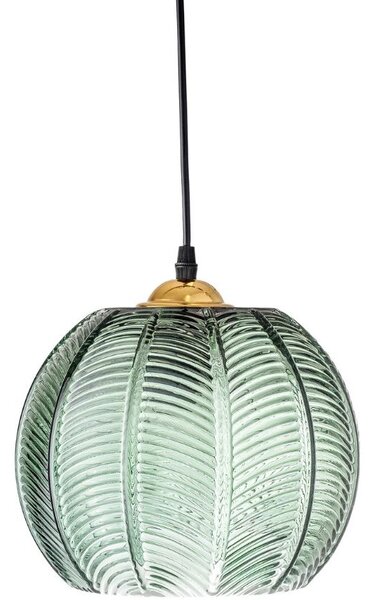 Zelené skleněné závěsné světlo Bloomingville Adar 22 cm