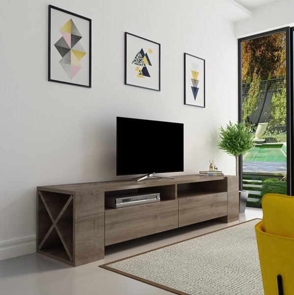 TV stolek/skříňka Sisuko (ořech). Akce -25%